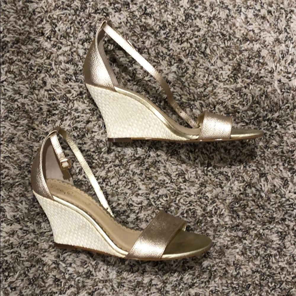 Lilly Pulitzer Gold Wedges